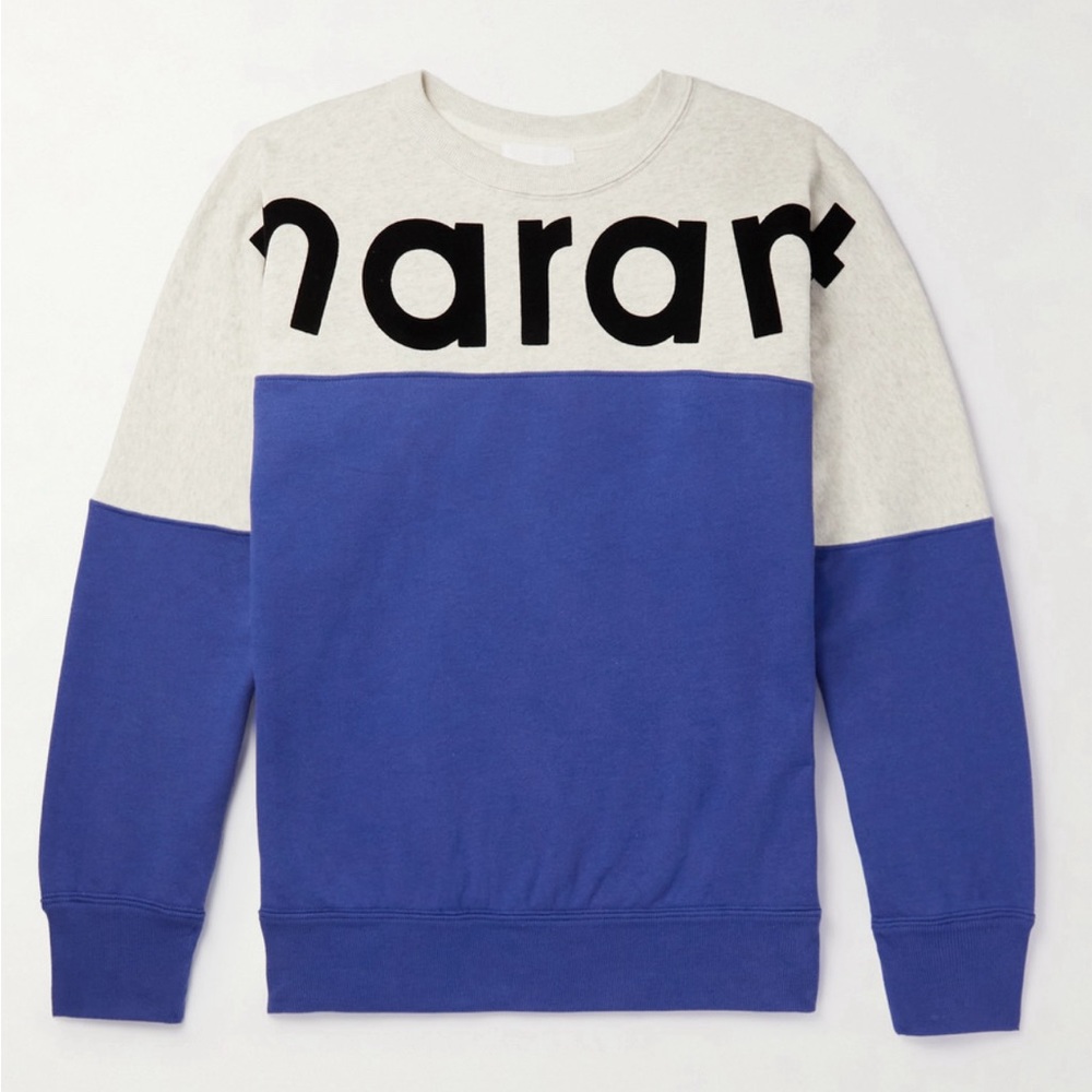 COPY - Sporty Logo-Flocked Colour-Block Cotton-Jersey Sweatshirt XL